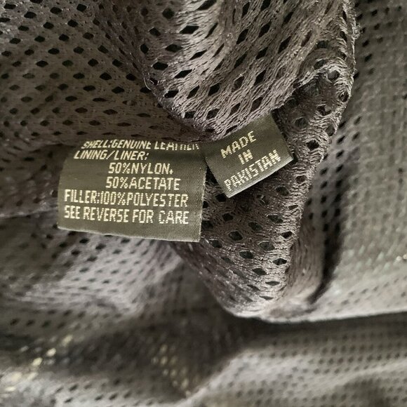 Interstate Leather Biker Motorcycle Riding Jacket Black Mens 3XL Quilted Lined - Picture 12 of 16